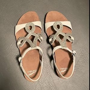 Dansko Sandals, size 9.5 - 10/ European 40, white brushed leather